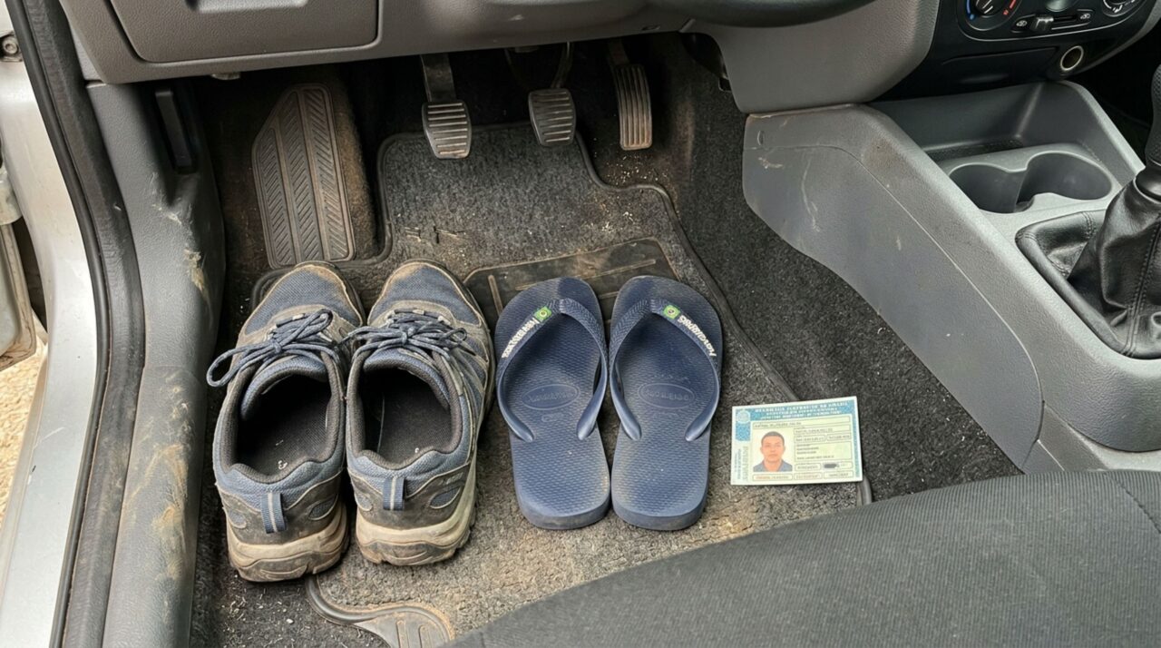 Motorista dirige de chinelo em viagem curta e descobre que calçado sem firmeza pode resultar em multa