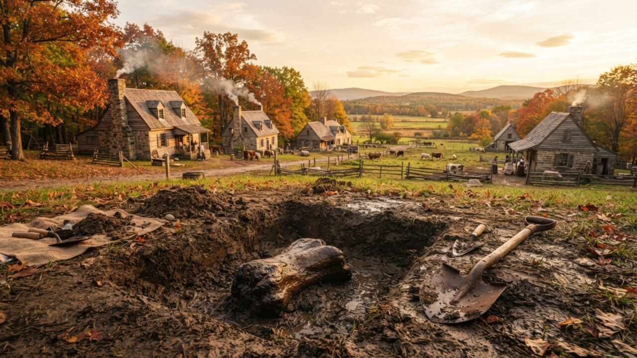 Agricultor cava um poço e encontra um dente tão grande que ninguém sabe de qual animal veio, vende a peça por uma garrafa de rum e ela acaba ligada às primeiras descobertas de mastodontes