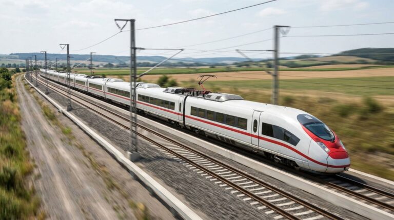No Velaro D, a tração distribuída espalha a propulsão pela composição e permite que vários eixos contribuam para acelerar o trem