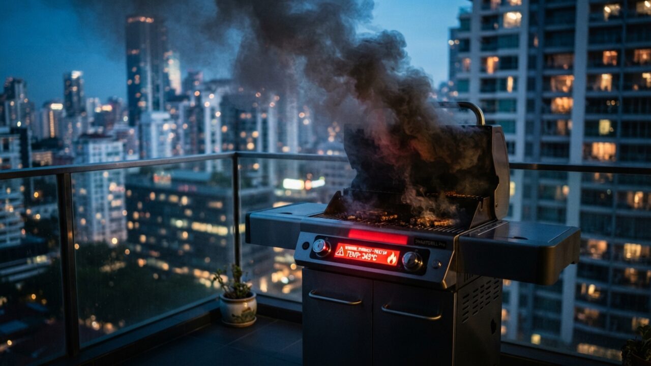 Vizinho hackeia churrasqueira elétrica inteligente do apartamento ao lado para abaixar a temperatura de propósito porque a fumaça estava entrando na sua varanda, e caso vira processo