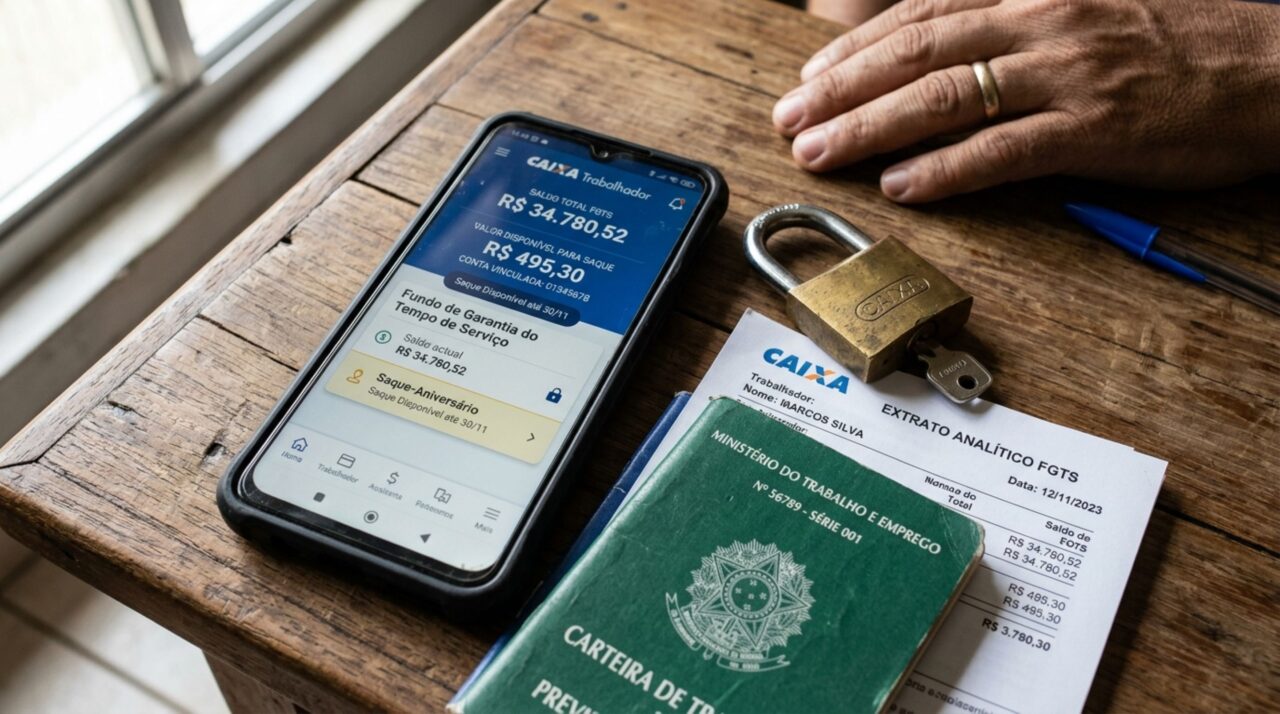Trabalhador recebe crédito extra na conta do FGTS, acredita que o dinheiro ficou imediatamente disponível para transferência e descobre por que aumento do saldo não significa saque liberado