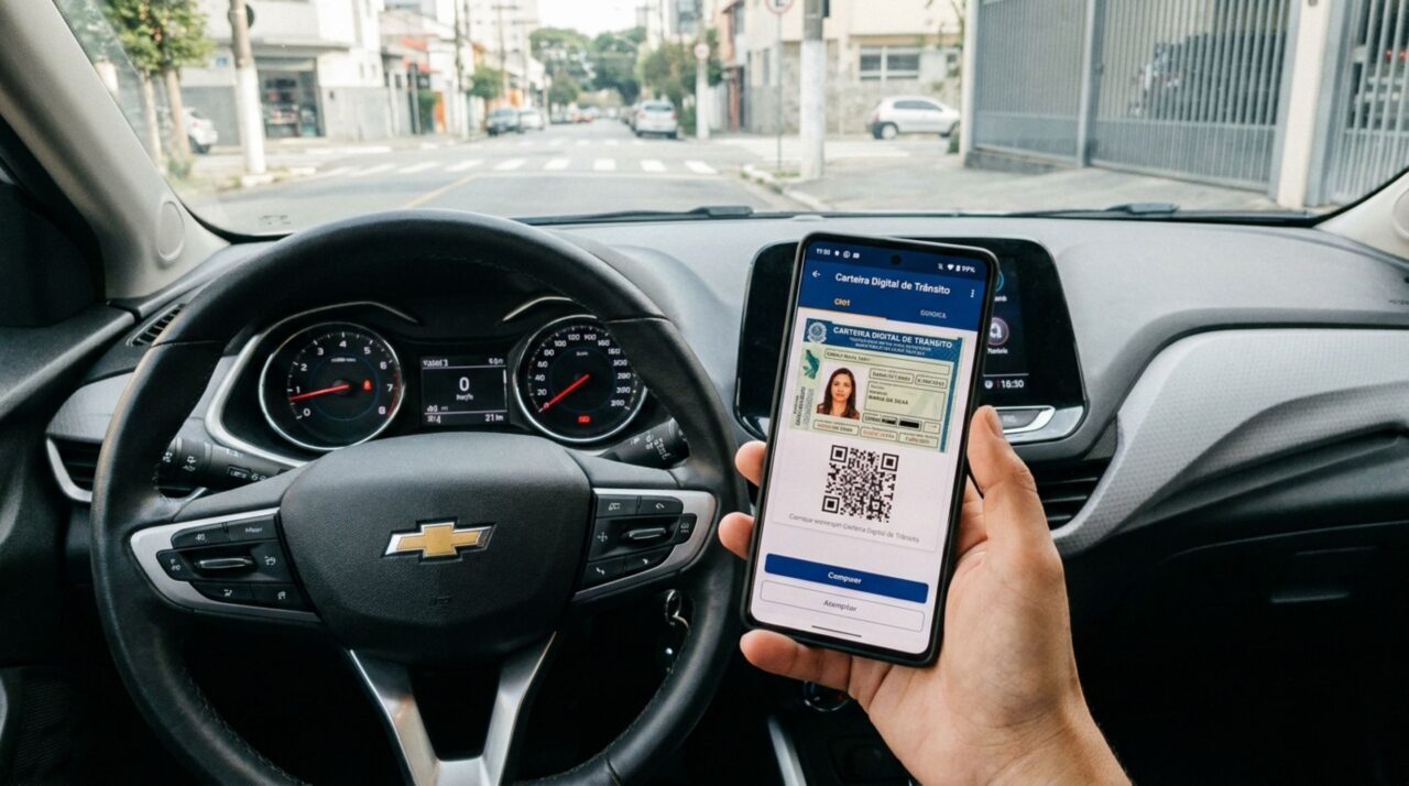 Motorista é parado na fiscalização, abre uma imagem da CNH salva na galeria e agente recusa o documento, homem afirma que o aplicativo estava sem acesso no momento