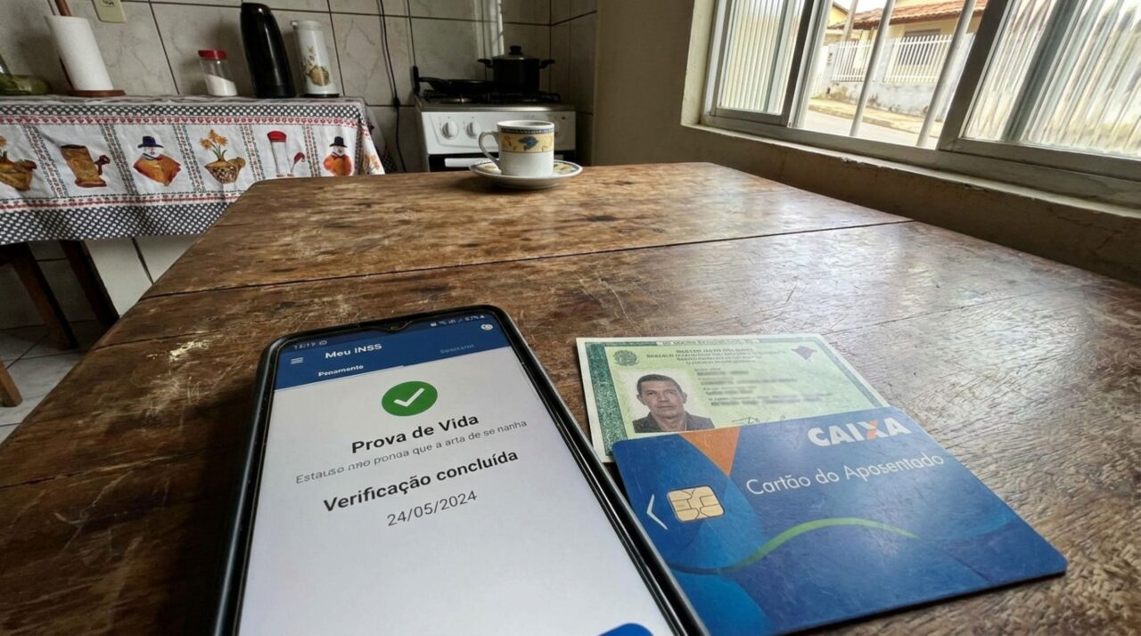 Aposentado recebe mensagem no celular sobre Prova de Vida do INSS, aviso pede regularização e beneficiário fica em dúvida se pagamento pode ser interrompido