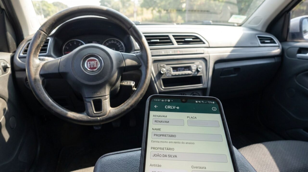 Motorista é parado em blitz, apresenta o CRLV digital do carro da esposa e é questionado pelo agente; condutor alega que o proprietário não precisa estar presente