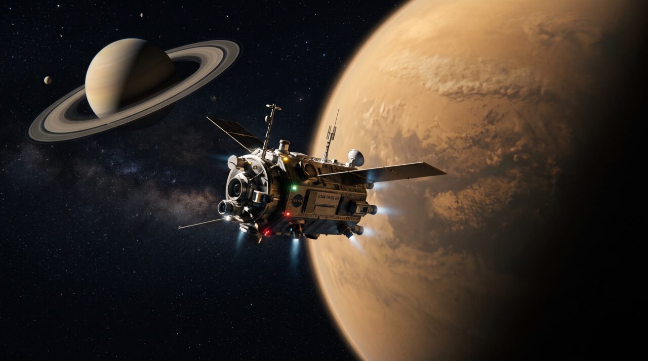 A aprovação da missão Dragonfly da Nasa para explorar a lua Titã.