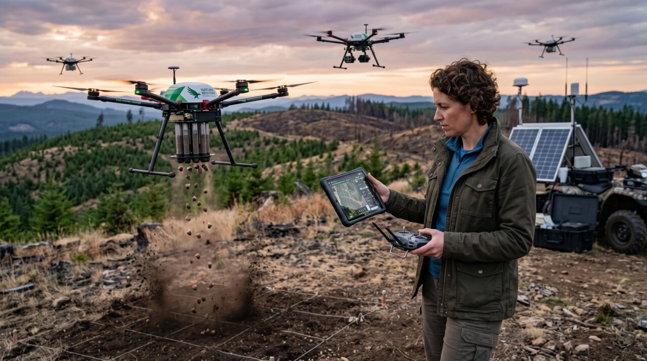 A tecnológica profissão de R$ 18 mil por mês dedicada a replantar recifes de corais e florestas devastadas usando enxames de drones autônomos de dispersão