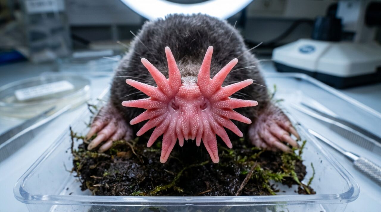 Milhares de órgãos sensoriais microscópicos cobrem os apêndices nasais da espécie, permitindo reações rápidas ao toque
