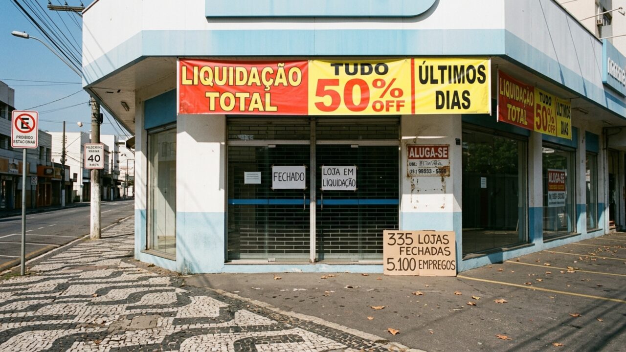 Rede com 335 lojas entra em colapso e mais de 5 mil trabalhadores ficam diante da despedida