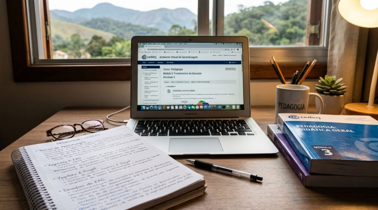 O aprendizado de novas ferramentas digitais e o material didático acompanham a rotina de graduação
