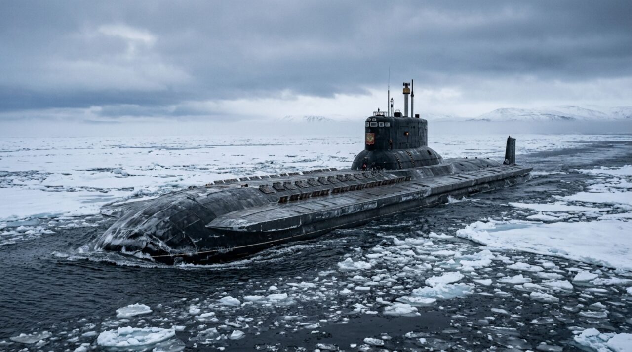 O submarino nuclear de 175 metros com piscina e sauna
