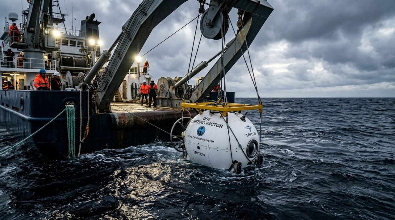 O submarino de titânio que chegou ao fundo dos 5 oceanos