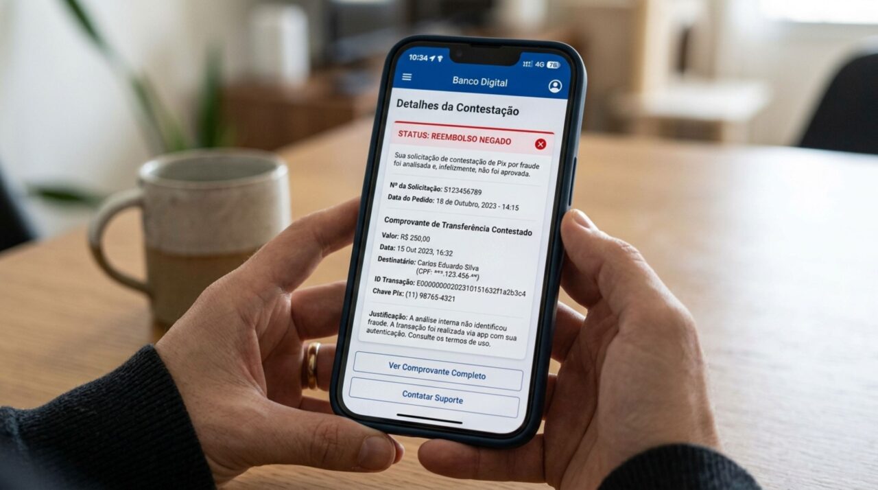 Cliente cai em golpe por ligação, faz PIX com senha e biometria e banco nega ressarcimento, alegando que operação foi autorizada