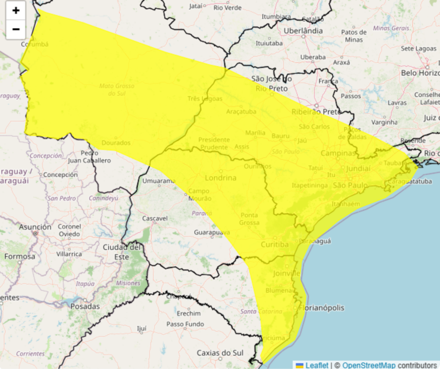 Tempestade dessa 5°feira não é ‘só chuva’, vem acompanhada de fortes ventos e granizo; veja as regiões