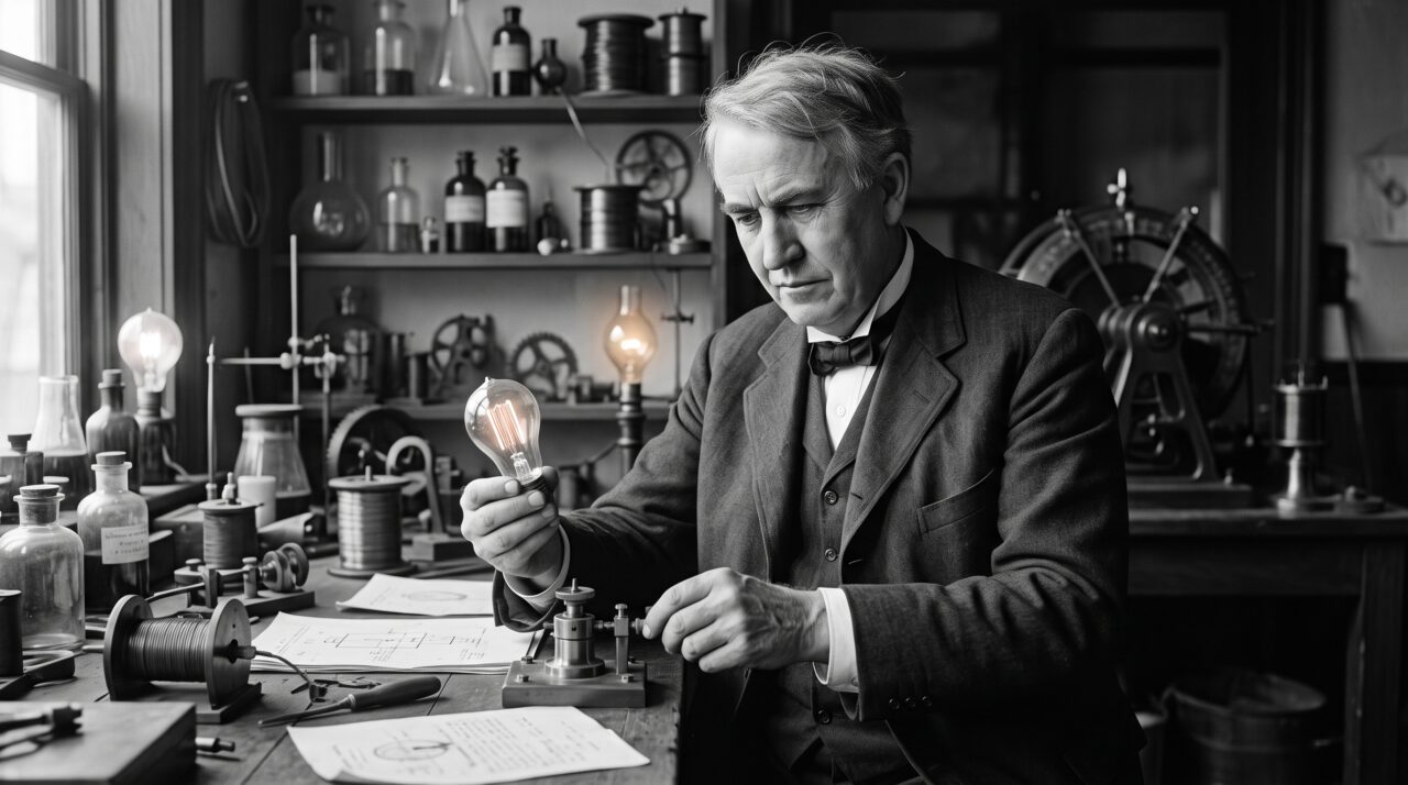 Thomas Edison, inventor da lâmpada incandescente, sobre a verdadeira anatomia do sucesso: “O talento é 1% inspiração e 99% transpiração”