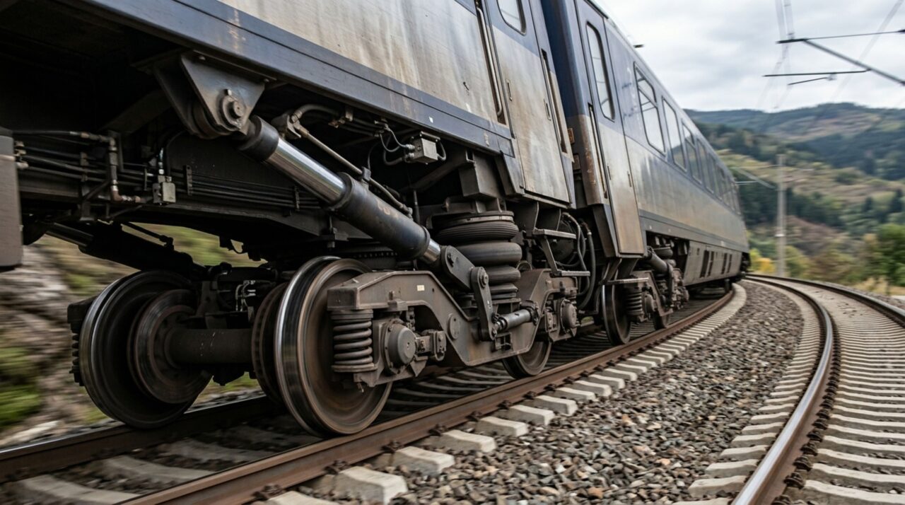 Sensores, controle eletrônico e atuadores fazem a carroceria do trem pendular inclinar no momento certo para reduzir a aceleração lateral percebida pelos passageiros