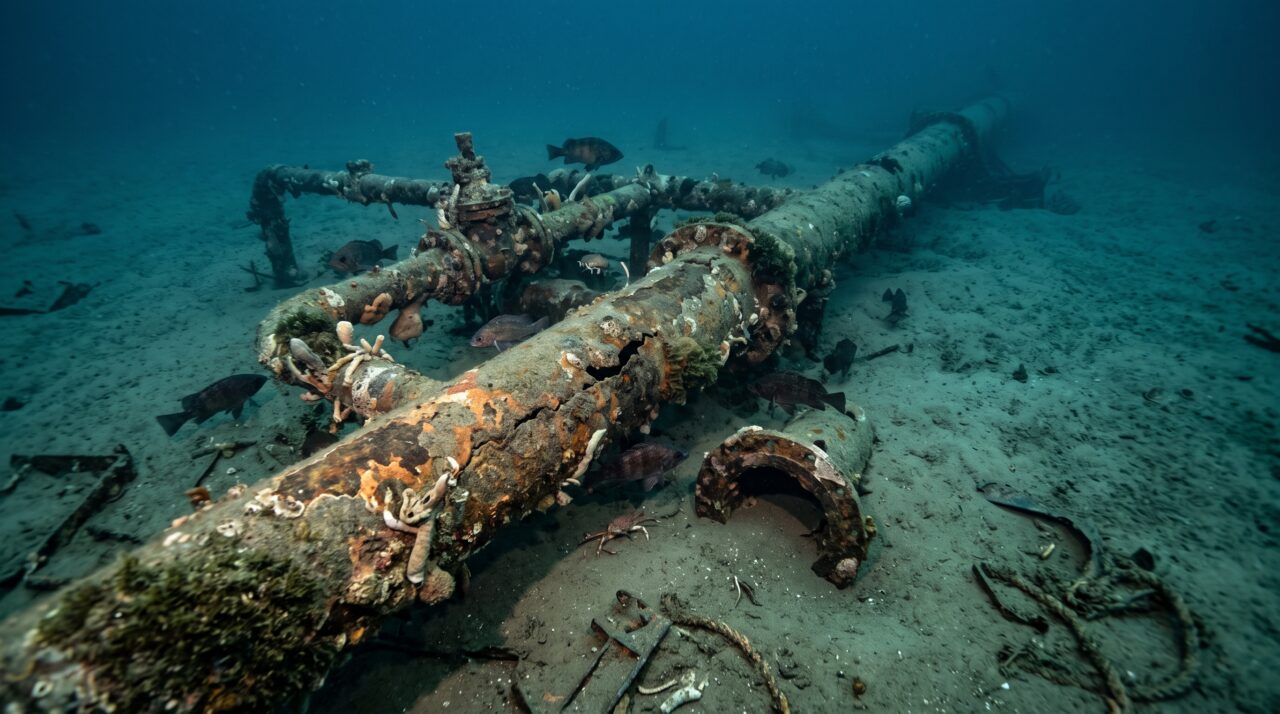Tubulações de petróleo e gás abandonadas continuam despejando toneladas de microplásticos no oceano todos os anos
