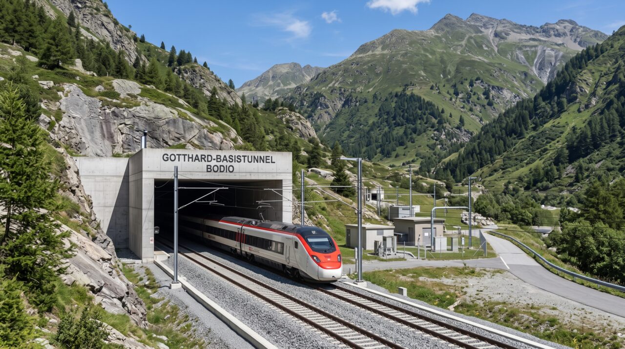 O Túnel Base de São Gotardo e sua engenharia nos Alpes