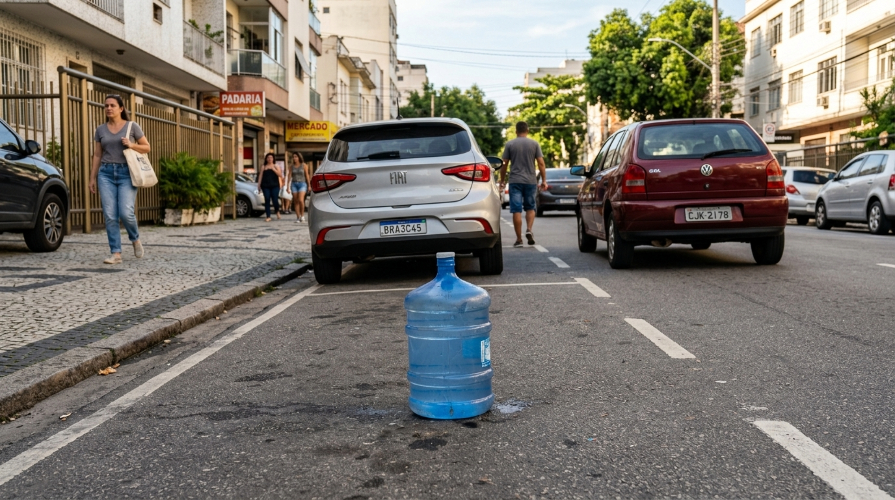 Usar garrafão de água para guardar estacionamento: é permitido reservar um lugar na rua? - QTU Questões do Universo
