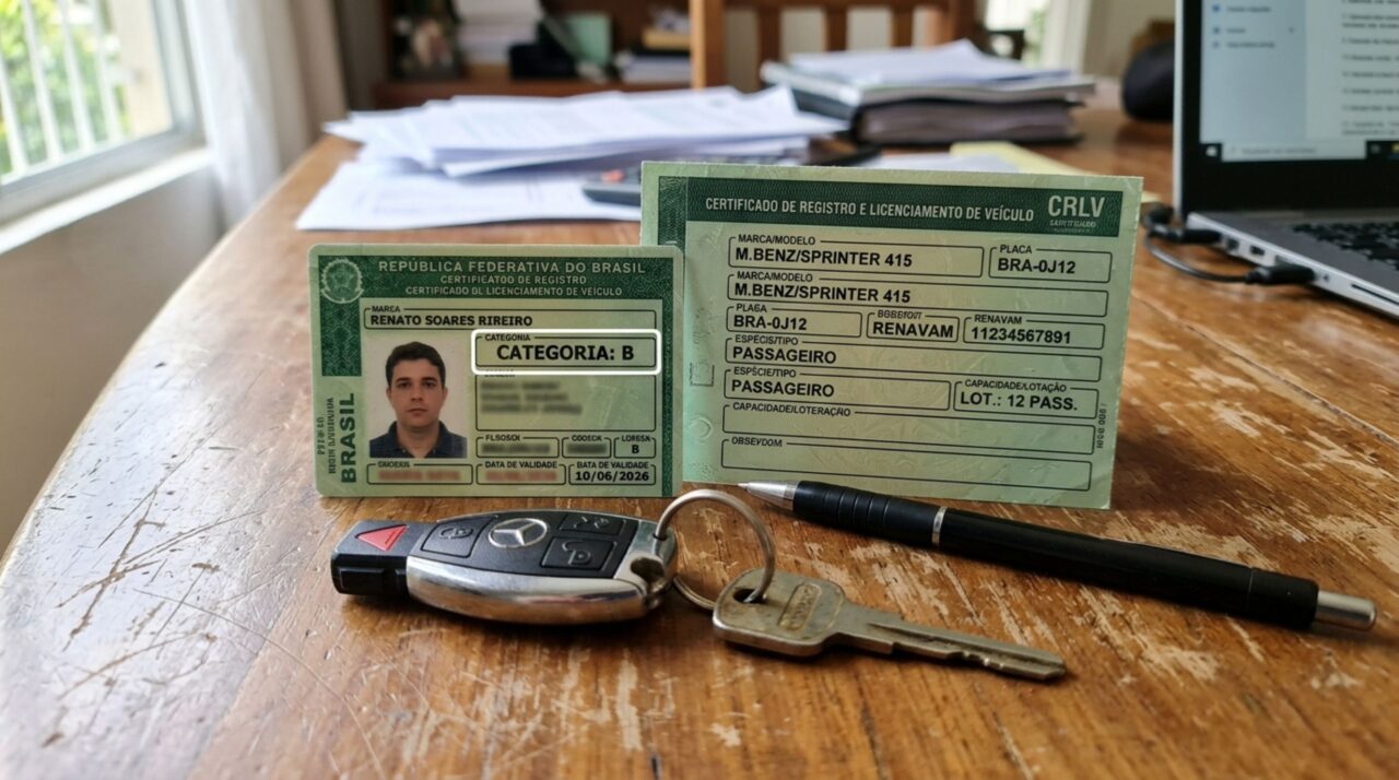 Pai empresta van de 12 lugares para filho habilitado apenas na categoria B levar amigos a uma festa, veículo é parado em blitz e viagem termina com multa e retenção