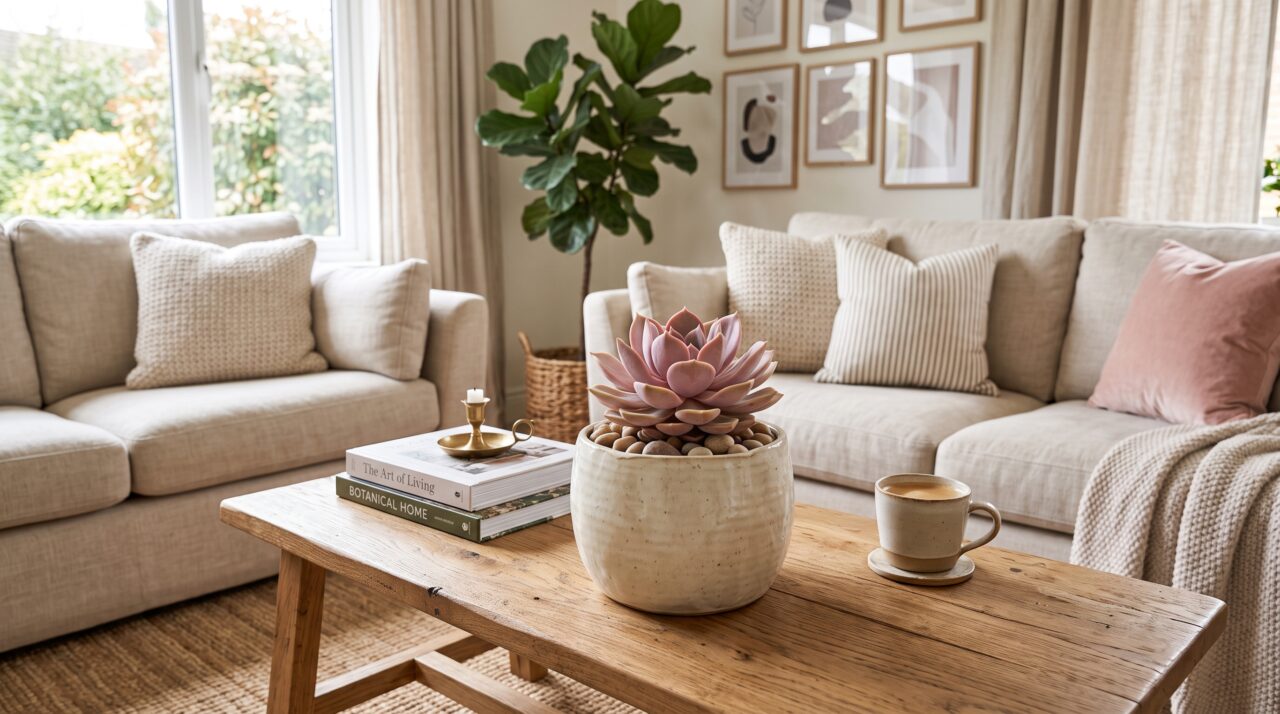 Cultivo e cuidados com a suculenta em formato de rosa para decoração de interiores.