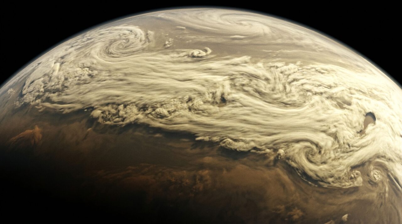 Marés térmicas, ondas atmosféricas e circulação global ajudam a transportar momento angular e sustentar os ventos extremos da super-rotação de Vênus