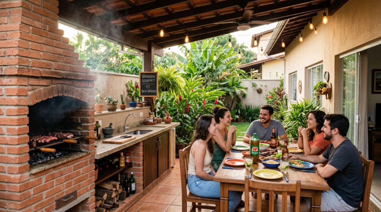 Quanto custa construir uma varanda gourmet no fundo de casa para receber amigos com mais conforto em 2026?