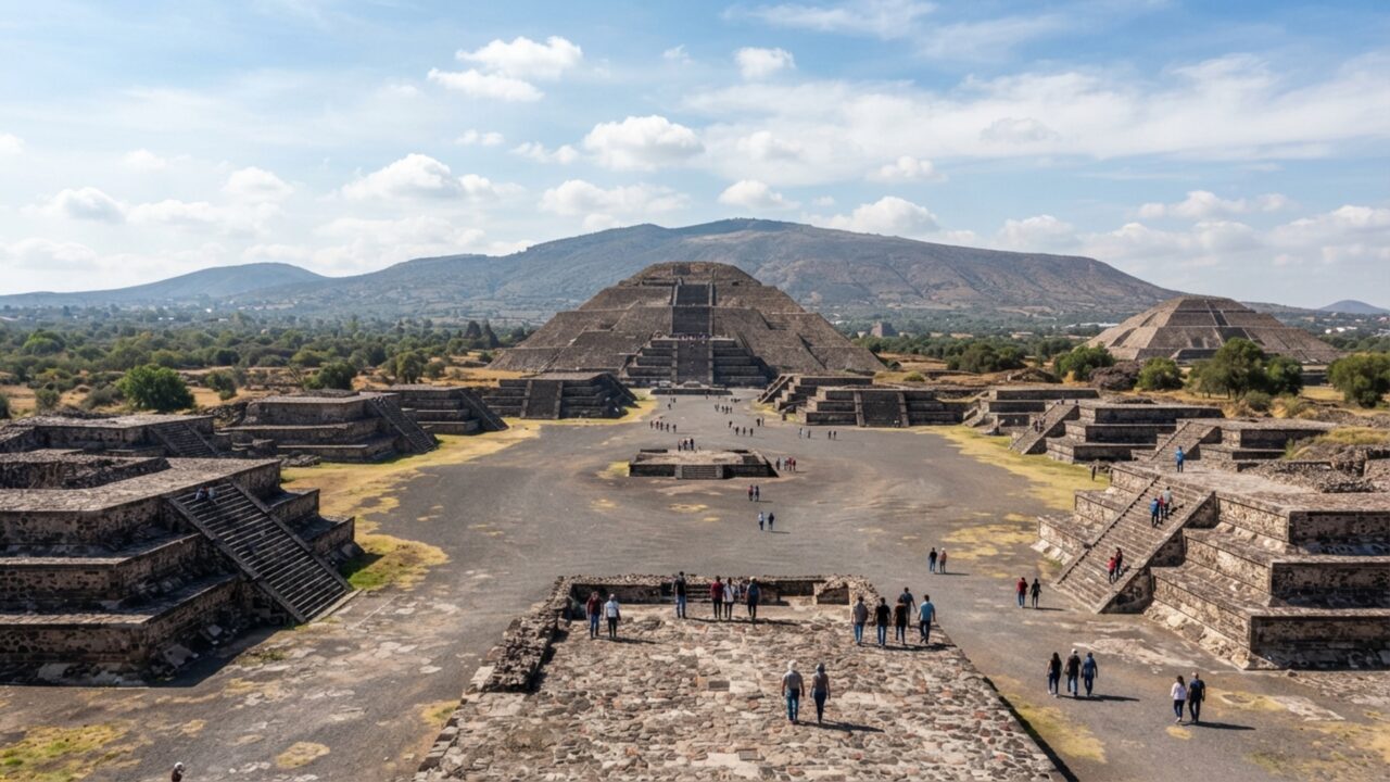 Uma cidade ergueu duas pirâmides gigantes e uma avenida monumental séculos antes de os astecas chegarem ao vale do México