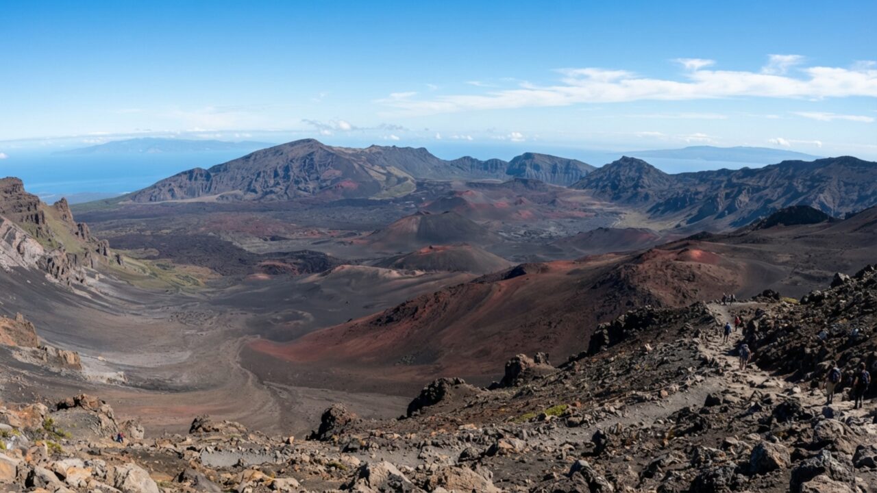 O que parece uma cratera de vulcão é na verdade um vale escavado por água e deslizamentos a mais de 3 mil metros de altitude