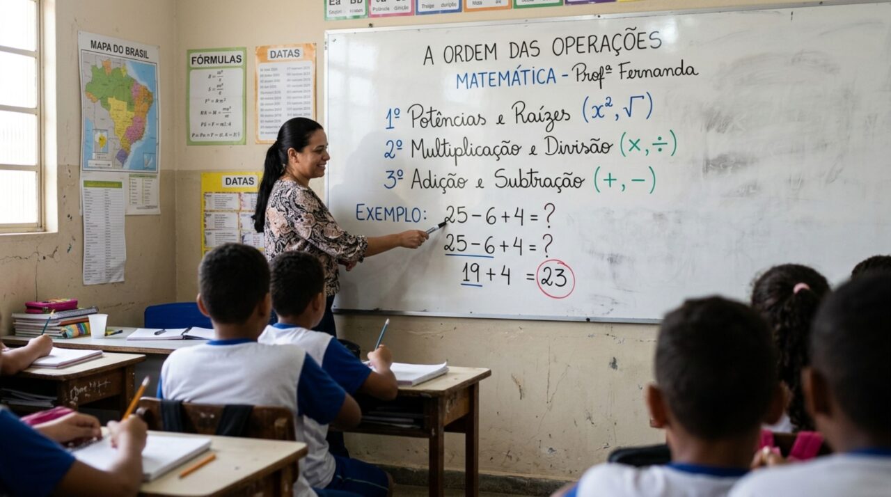 Resolva 5² − 18 ÷ 3 + 4 e descubra se ainda lembra a ordem correta
