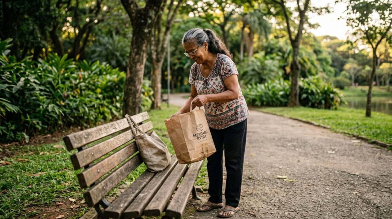 Uma moradora achou uma sacola largada num banco de praça, levou para casa achando que era lixo de alguém, abriu e encontrou joias avaliadas em R$ 1 milhão roubadas de uma loja de shopping, devolveu tudo e recusou recompensa