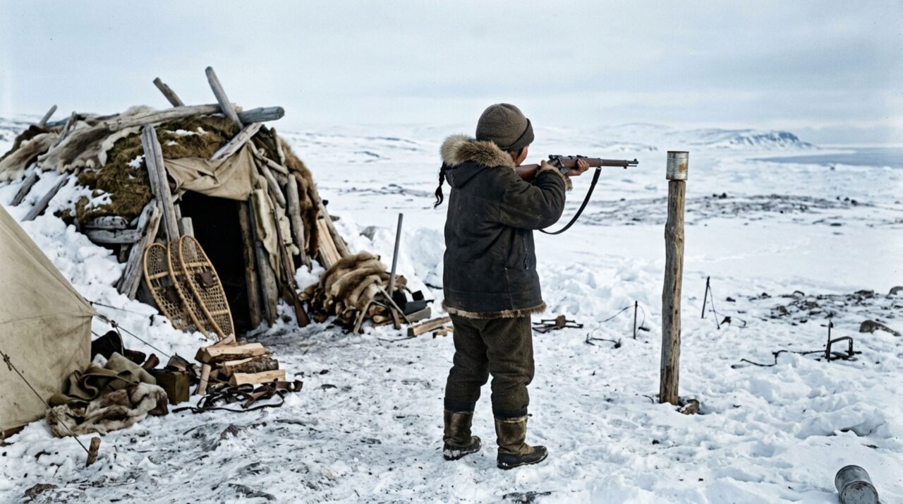 Na ilha Wrangel, Ada Blackjack precisou aprender a usar armas, verificar armadilhas e buscar alimento depois que os demais integrantes deixaram de conseguir manter o acampamento