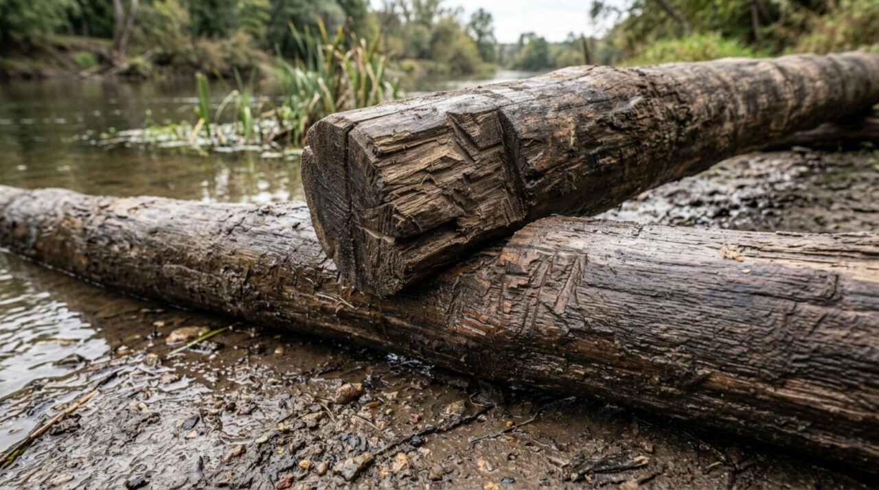 Técnica de encaixe e entalhe demonstra planejamento e uso de ferramentas de pedra
