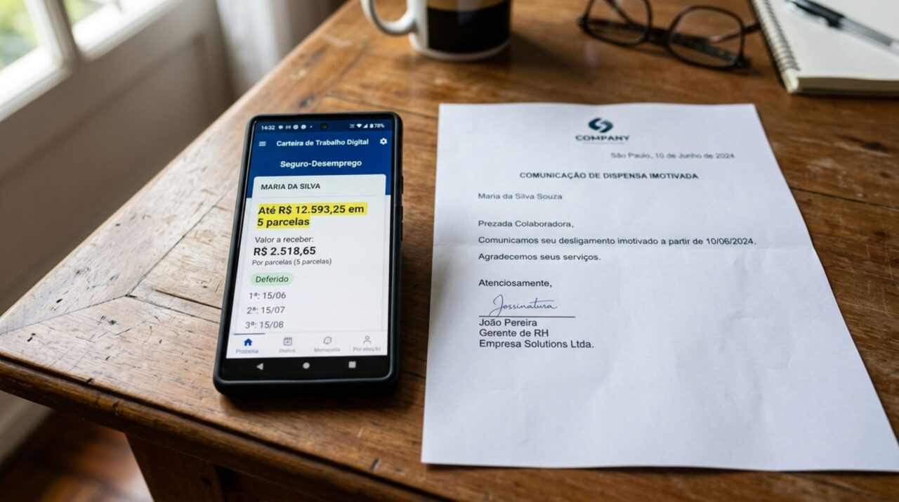 Trabalhadores demitidos sem justa causa podem receber até R$ 12.593,25 em cinco parcelas em 2026