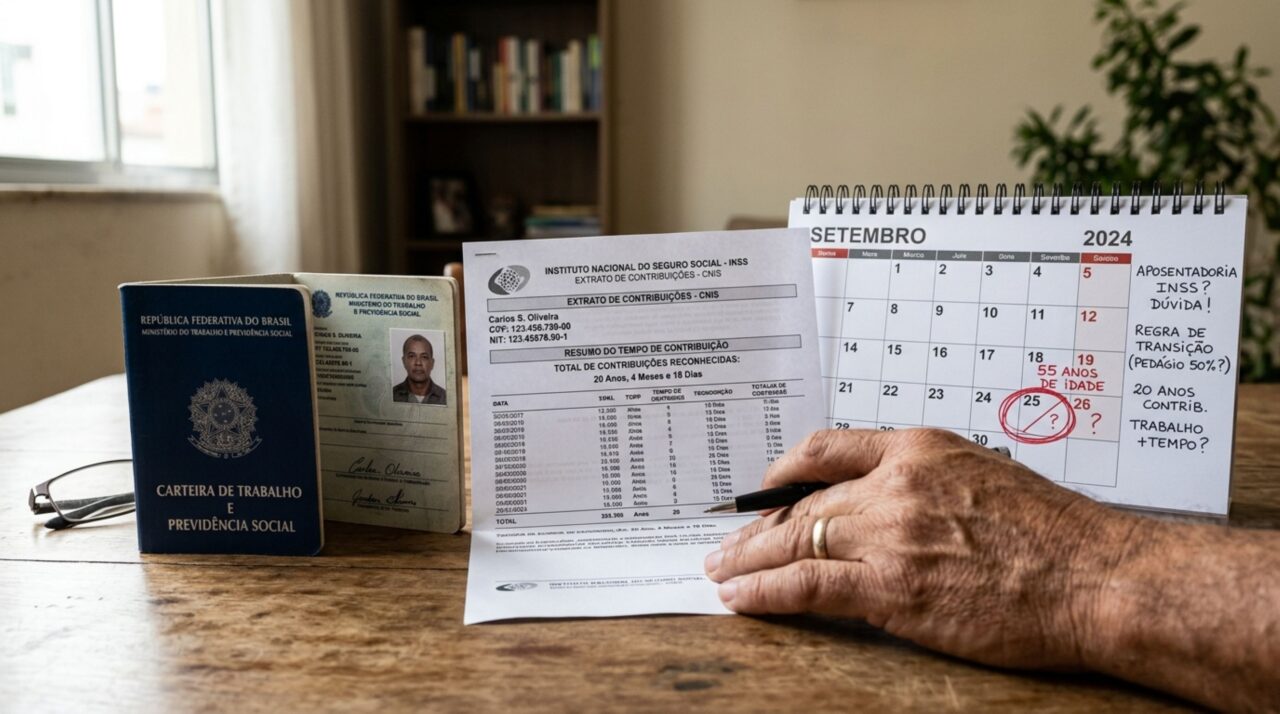 Quem tem 55 anos e 20 anos de contribuição já pode se aposentar em 2026?