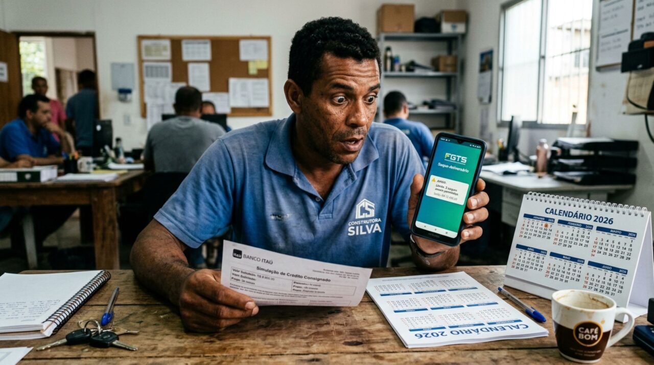 Trabalhador tenta antecipar vários anos do FGTS, mas descobre que em 2026 existe limite de cinco saques anuais