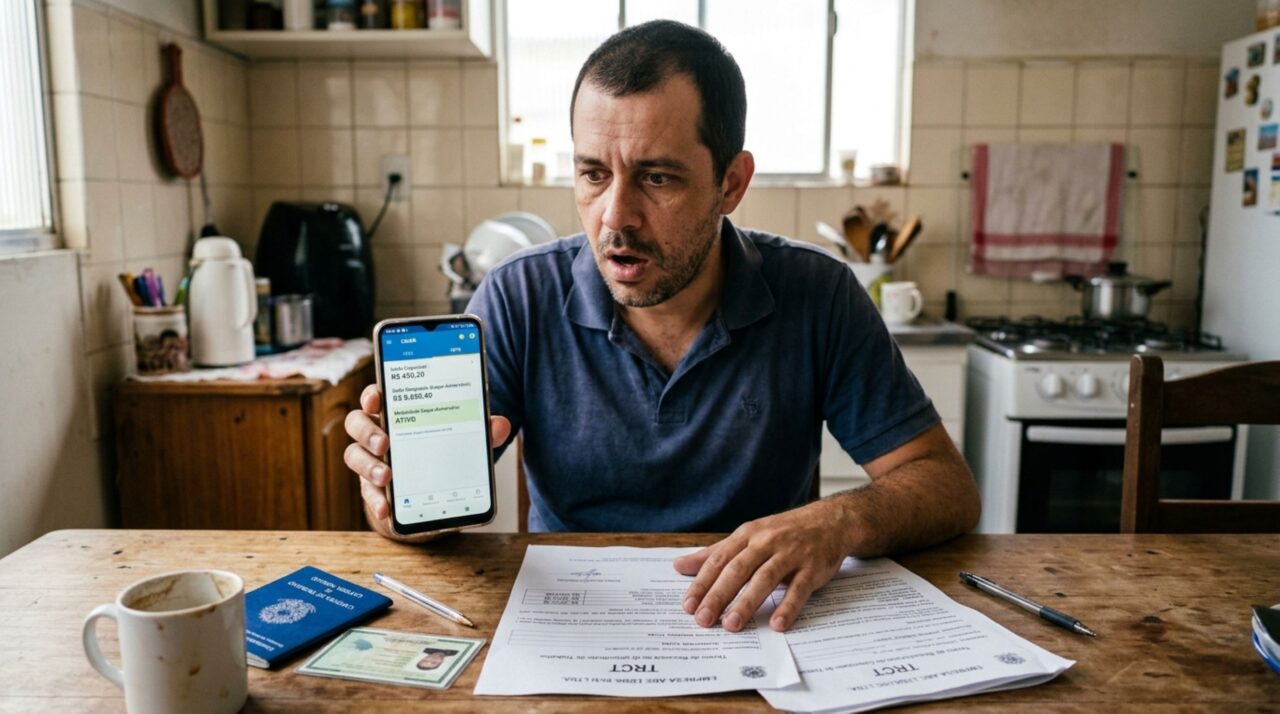 Trabalhador pede para voltar ao saque-rescisão, achando que mudança valeria no mês seguinte, mas descobre espera de 25 meses