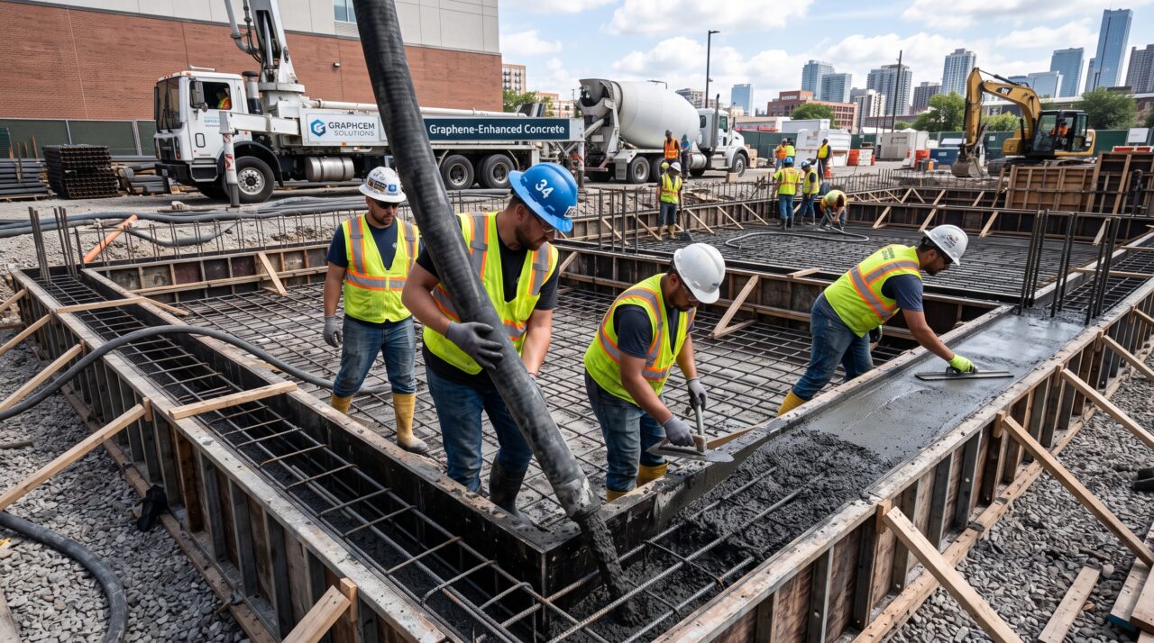 O impacto do concreto com grafeno na construção civil e no combate a rachaduras.