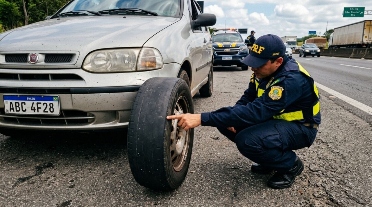 Dono de carro é multado porque os pneus estavam carecas e descobre que o problema pode atingir sua CNH, mesmo sem cometer nenhuma imprudência ao volante