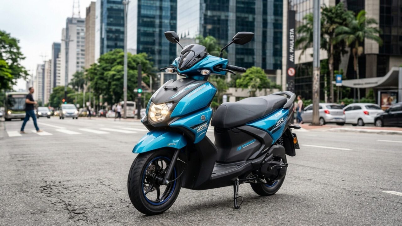 Scooter híbrida de R$ 13.990 usa motor de 125 cilindradas, assistência elétrica nas acelerações e conexão com smartphone