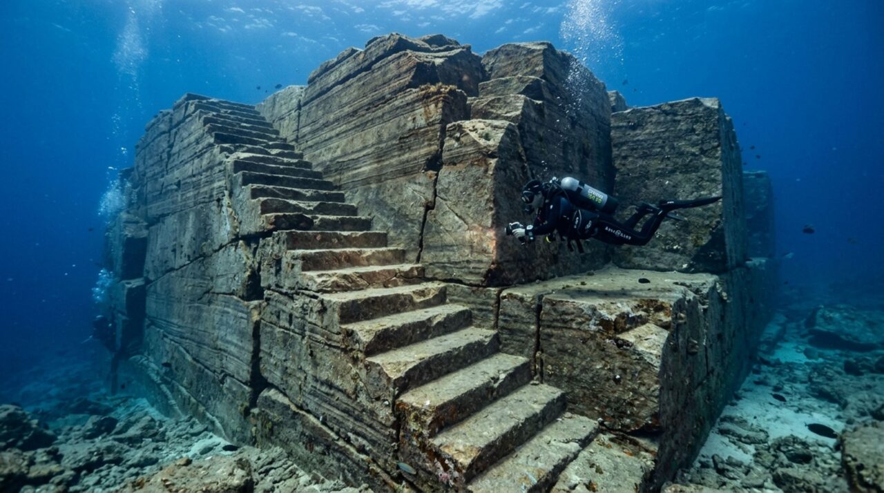 As fraturas e camadas geológicas do Monumento de Yonaguni podem produzir formas semelhantes a escadarias e plataformas sem exigir uma origem totalmente artificial