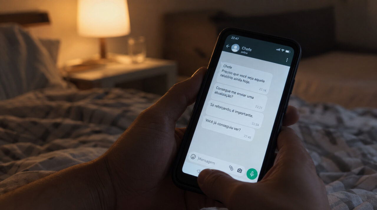 Vendedor responde mensagens do gerente no WhatsApp até meia-noite por dois anos e a Justiça reconhece horas de sobreaviso na rescisão