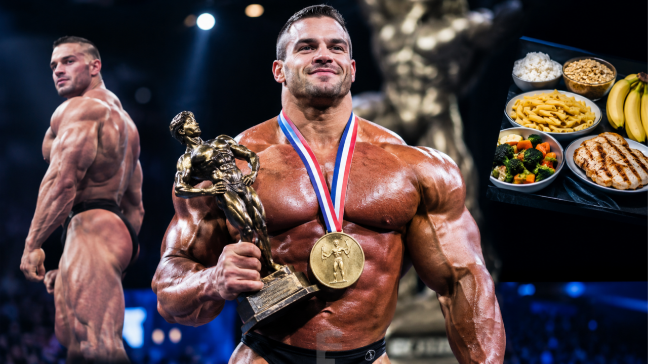 5.760 calorias, 950 gramas de carboidratos: isso que o novo Mr. Olympia comeu para conquistar o título