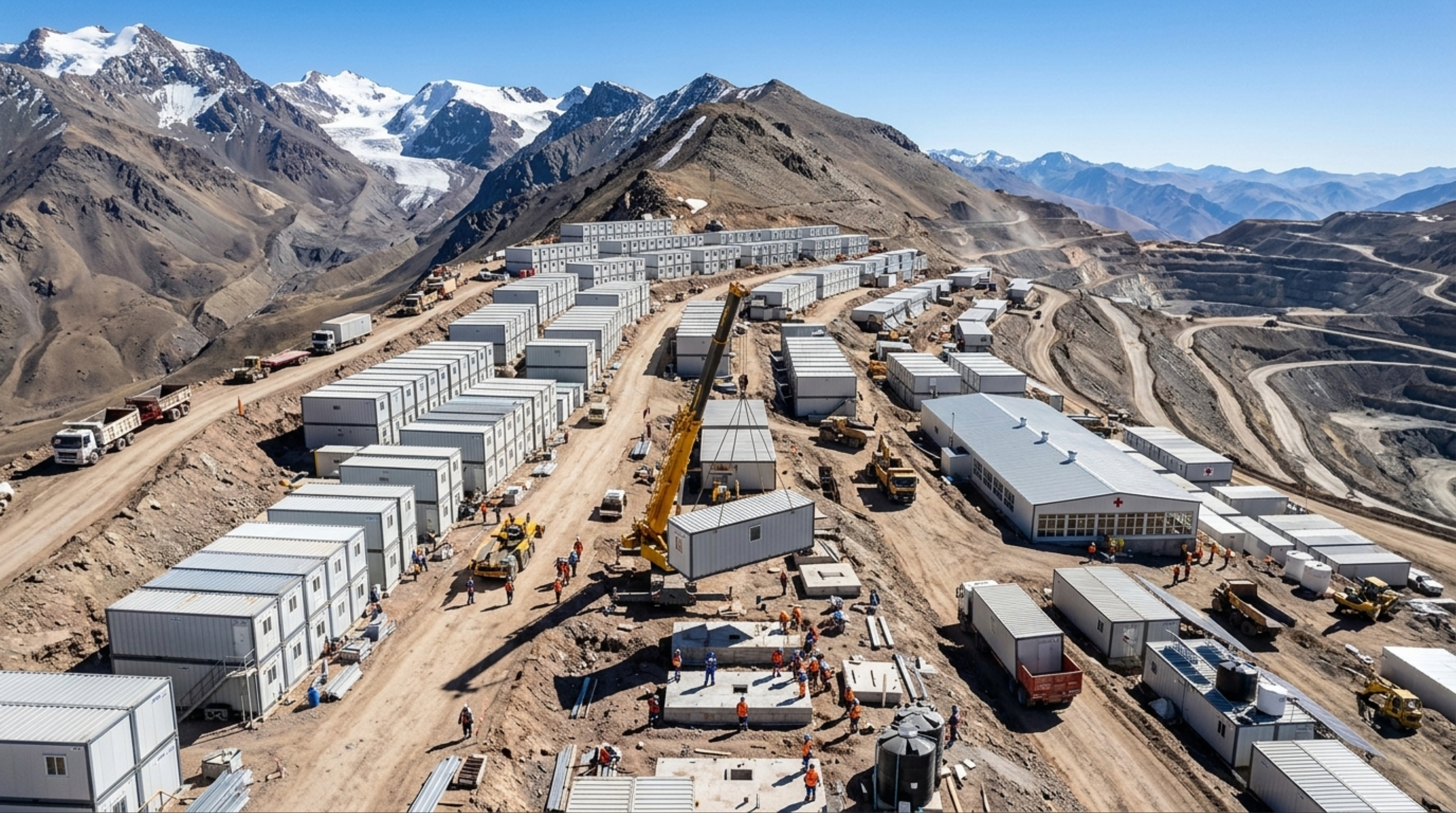 A China constrói uma cidade pré-fabricada para 5.000 trabalhadores a 4.000 metros na Cordilheira dos Andes