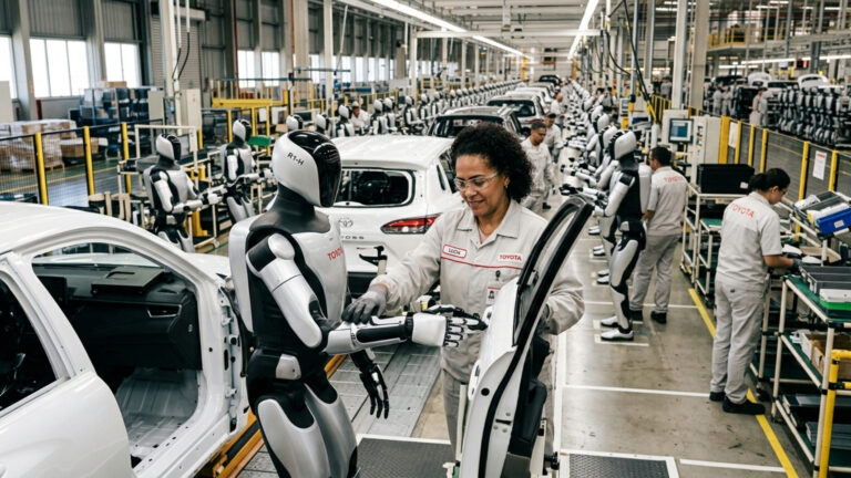 A Toyota colocará 400.000 robôs em suas fábricas que devem se treinados pelos próprios trabalhadores montadora promete que não vai substituí-los