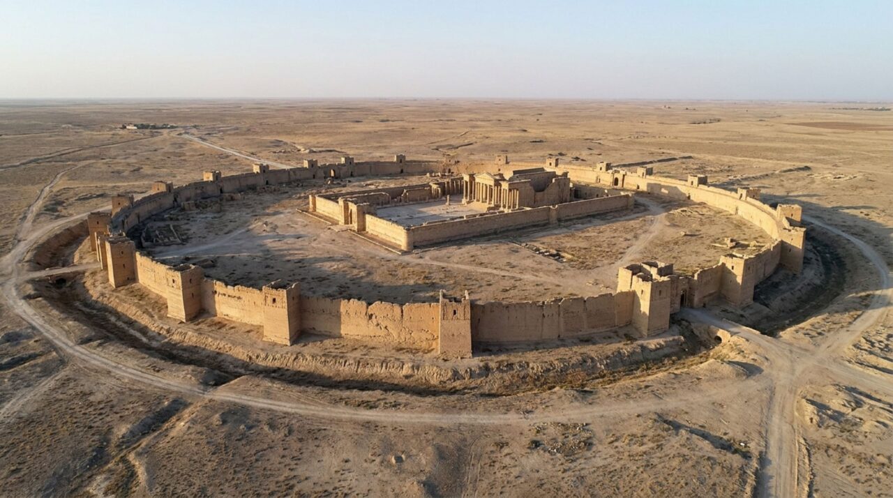 Uma cidade resistiu a dois ataques romanos graças a muralhas e torres e hoje permanece cercada pela estepe desértica do norte do Iraque