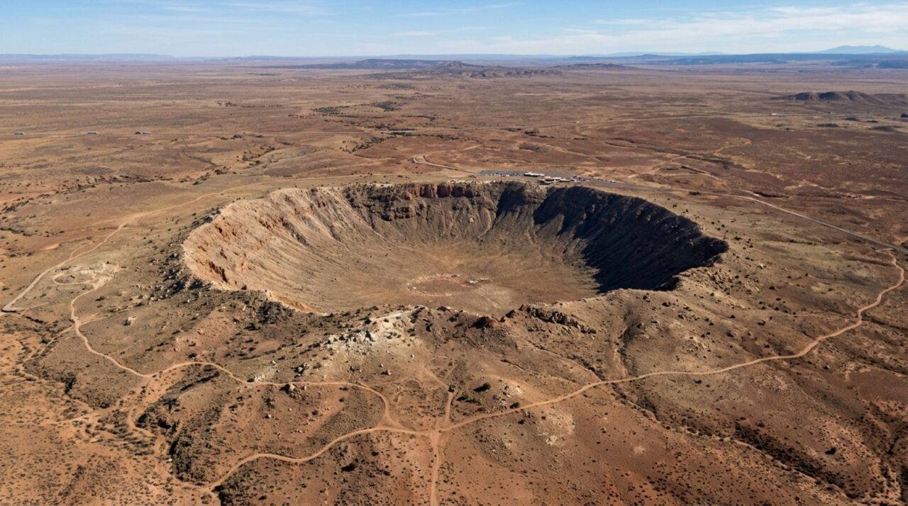 Um asteroide de ferro abriu uma cratera há 50 mil anos e o buraco continua tão preservado que virou laboratório para estudar impactos