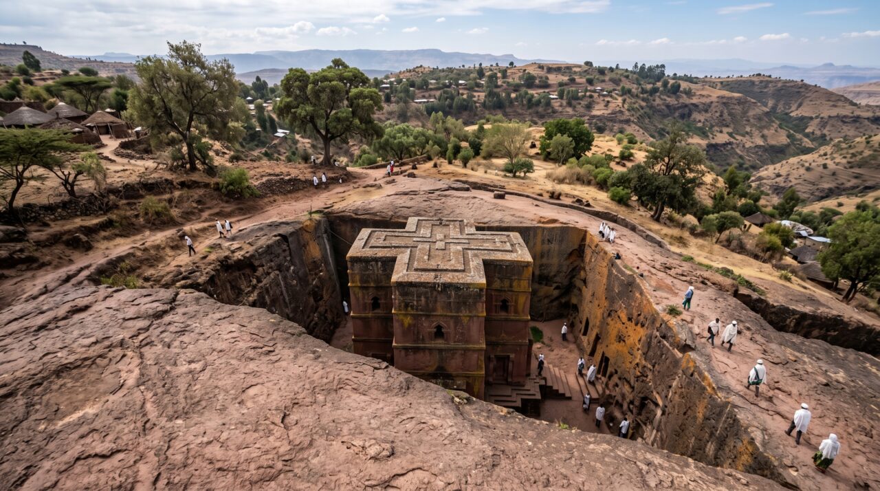 Onze igrejas foram esculpidas para baixo na rocha: Lalibela transformou uma montanha etíope em uma Jerusalém medieval