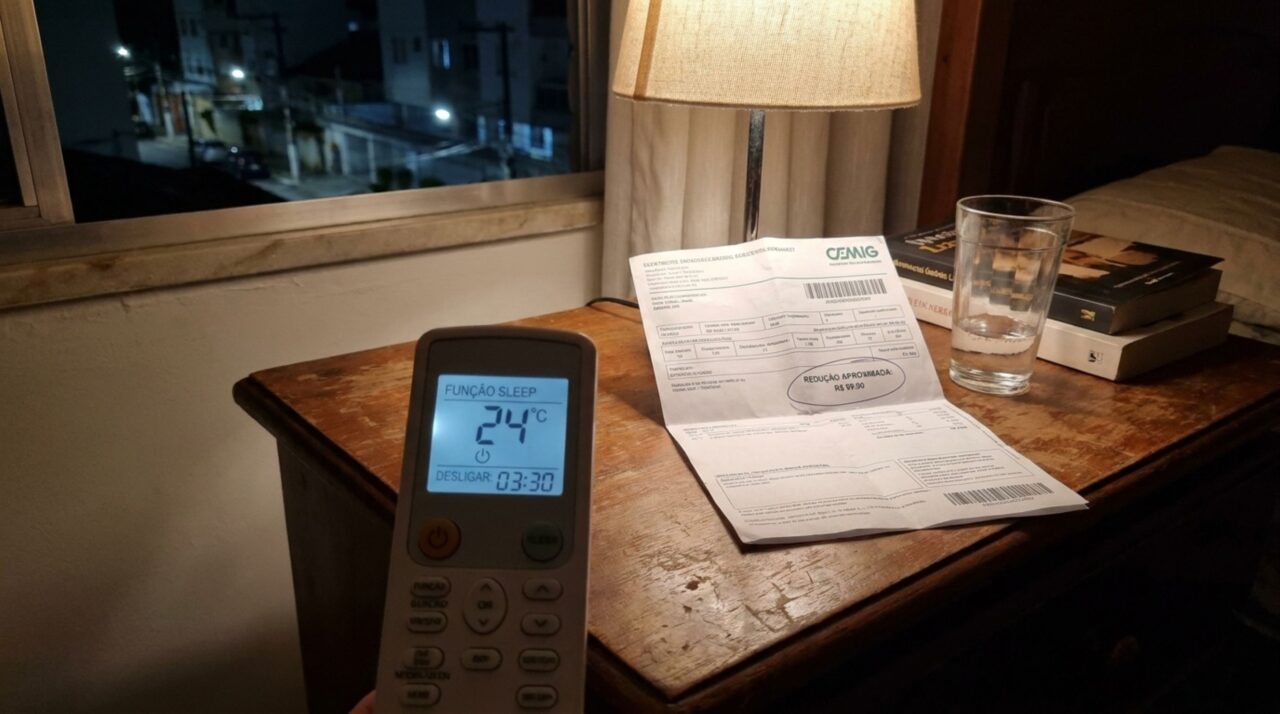 Quanto custa manter um ar-condicionado de 12.000 BTUs ligado por 8 horas, e por que reduzir o uso durante a madrugada pode aliviar a conta de luz?