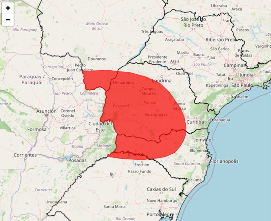 Alerta de risco máximo de tempestade ameaça cidades nesta quinta-feira com chuva extrema e ventos acima de 100 km/h