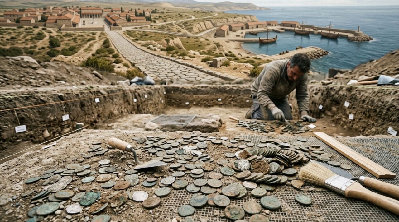 Quatro milhões de moedas antigas desenharam rotas invisíveis pelo Mediterrâneo e mostraram que Roma consolidou conquistas quando mercados e instituições passaram a funcionar